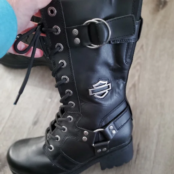Harley-Davidson Women's Black Moto Boots - Picture 1 of 7